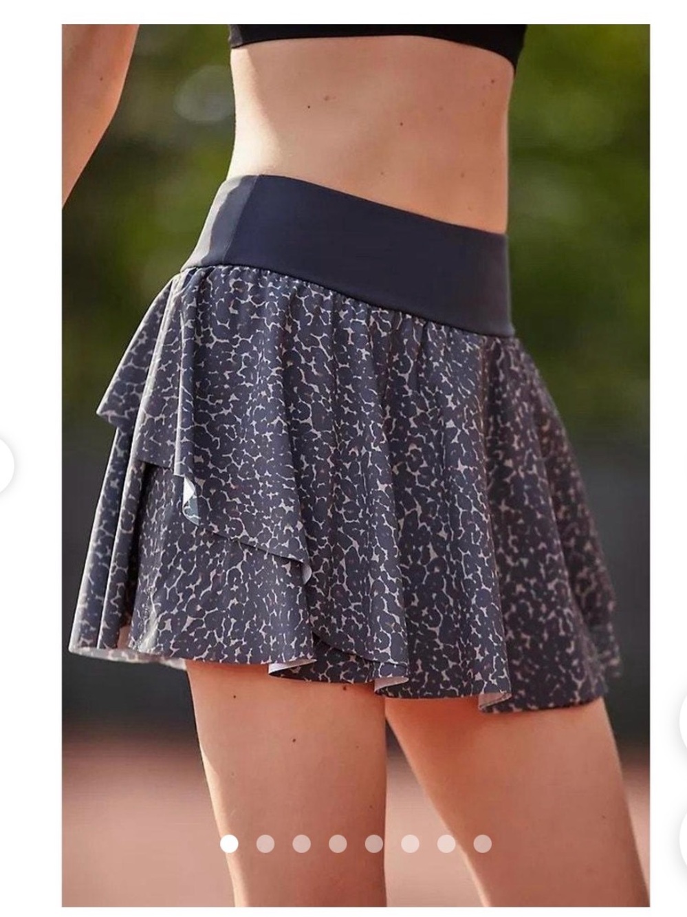 Varley Tiered Leopard Skort